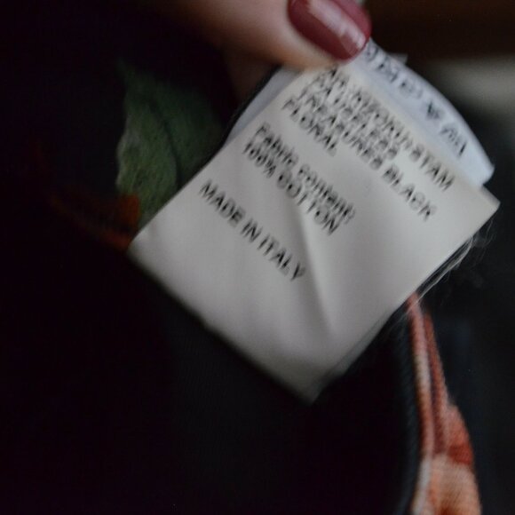 $495 Sz 27 R13 Black Floral Cropped Boy Jeans - Picture 8 of 8